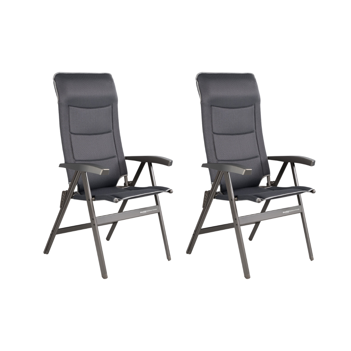 WESTFIELD Campingstuhl Noblesse Grande grey melange 2er-Set - 101-102 GM