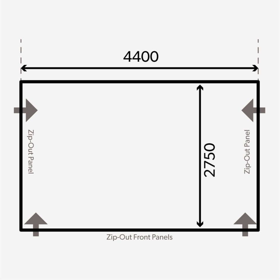 Dometic Kampa aufblasbares Vorzelt Club AIR Pro 440 x 275 cm Anbauhoehe 265-295 cm - 9120001121