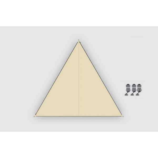 BENT Verbindbares Sonnensegel TC-Zip-Canvas Single Sand - RV Schwarz - 50052