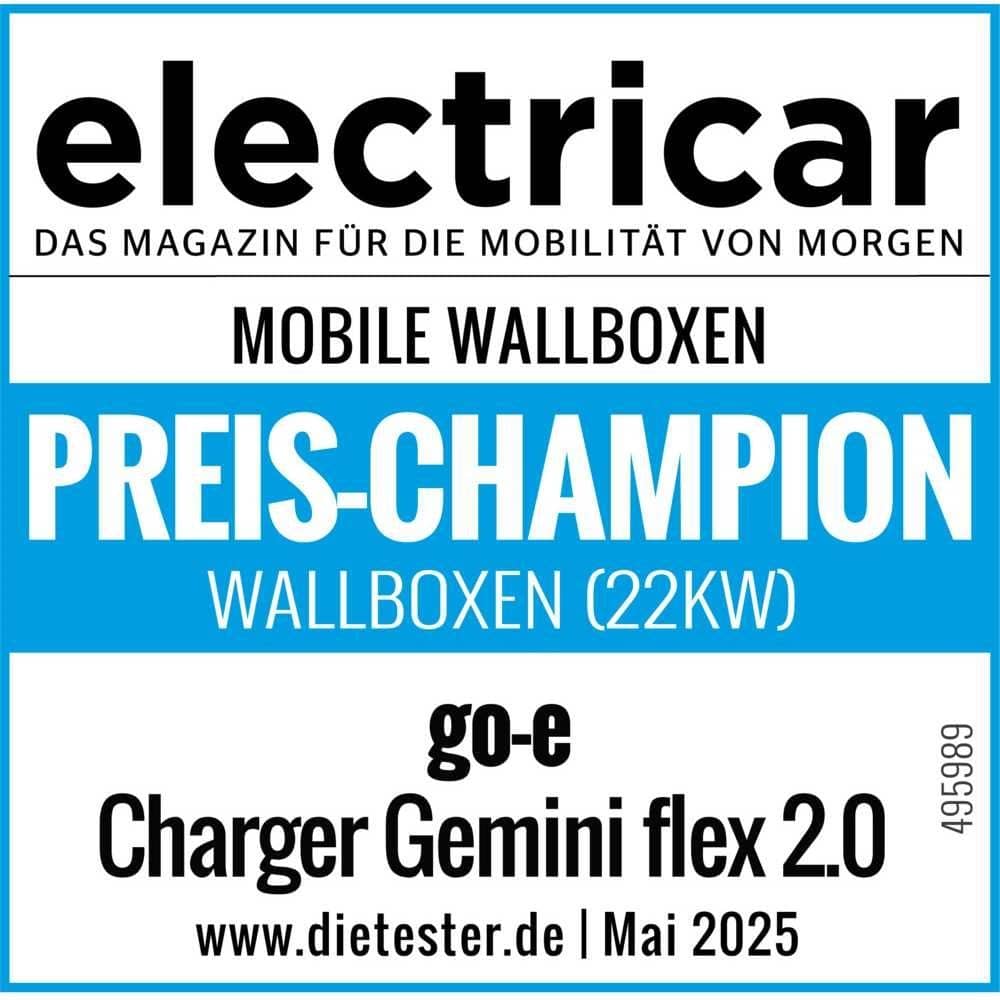 go-e Wallbox Charger Gemini flex 2.0 22 kW- 32 A- 3-phasig - CH-05-22-01
