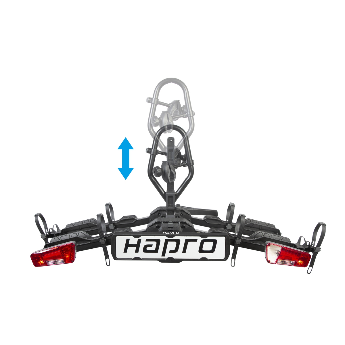 Hapro Atlas Premium Xfold II 2.0 Fahrradtraeger faltbar 2 Fahrraeder 34717 fuer 3 Raeder 2-1