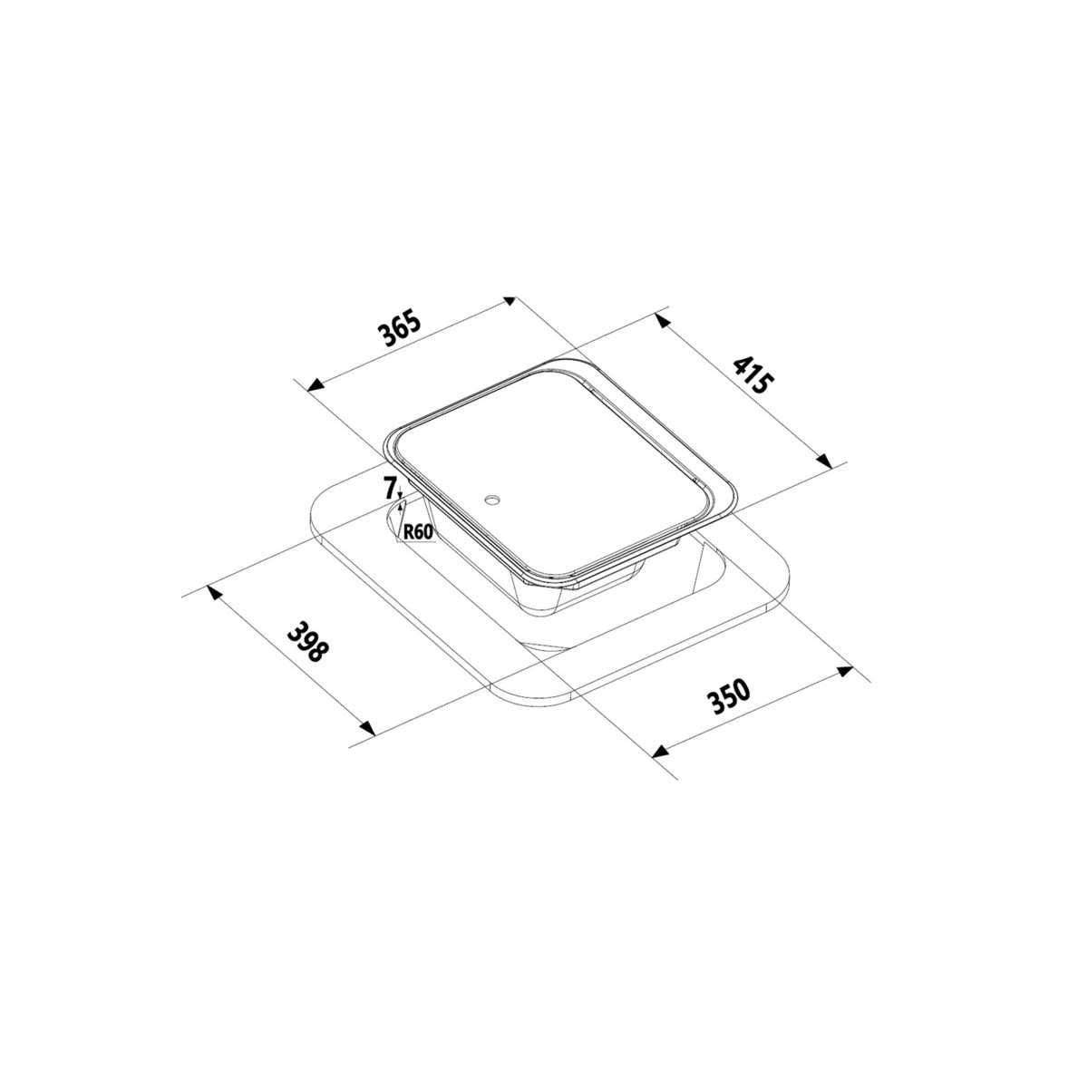 Carbest Spuele Edelstahl 41-5x36-5x19-5cm - 70144