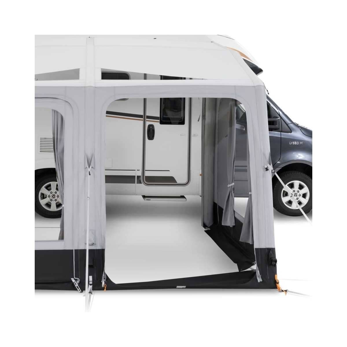 DOMETIC aufblasbares Vorzelt Rally AIR Tour 260S- 260 x 250 cm- Anbauhoehe 235-265 cm - CampingFactory-Starter-Edition