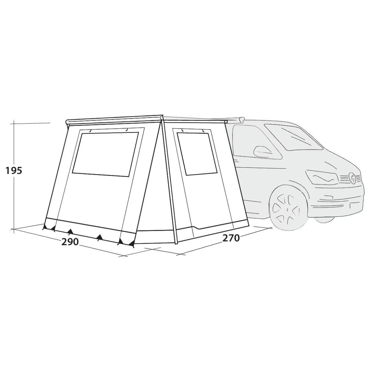 Outwell Busvorzelt Markisenvorzelt Backroads Awning Room - 111508