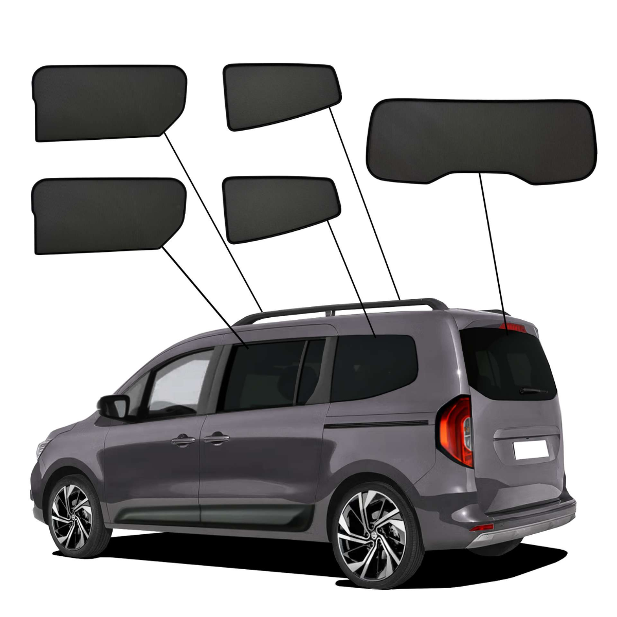 WINDESA SunClip Sonnenschutz - Sichtschutz Nissan Townstar Lang L2 ab Bj. 2023 Set ABC - sun-10492abc