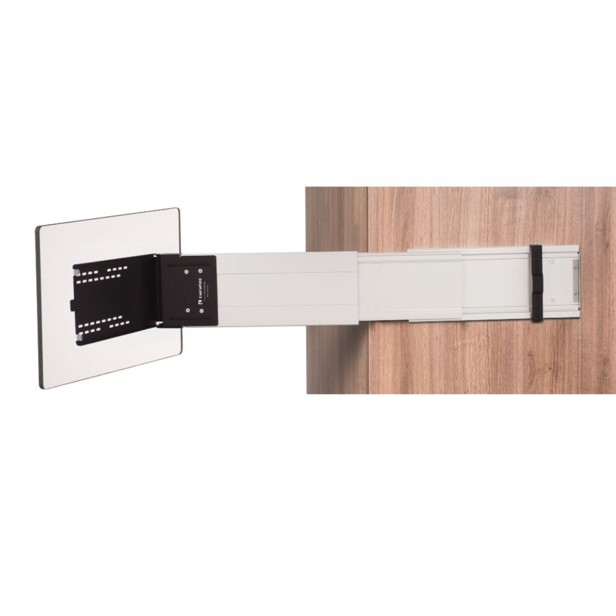 CARATEC Flex CFA102L TV-Halter seitlicher Auszug mit Pushlock Ver- und Entriegelung- silber - CFA102L