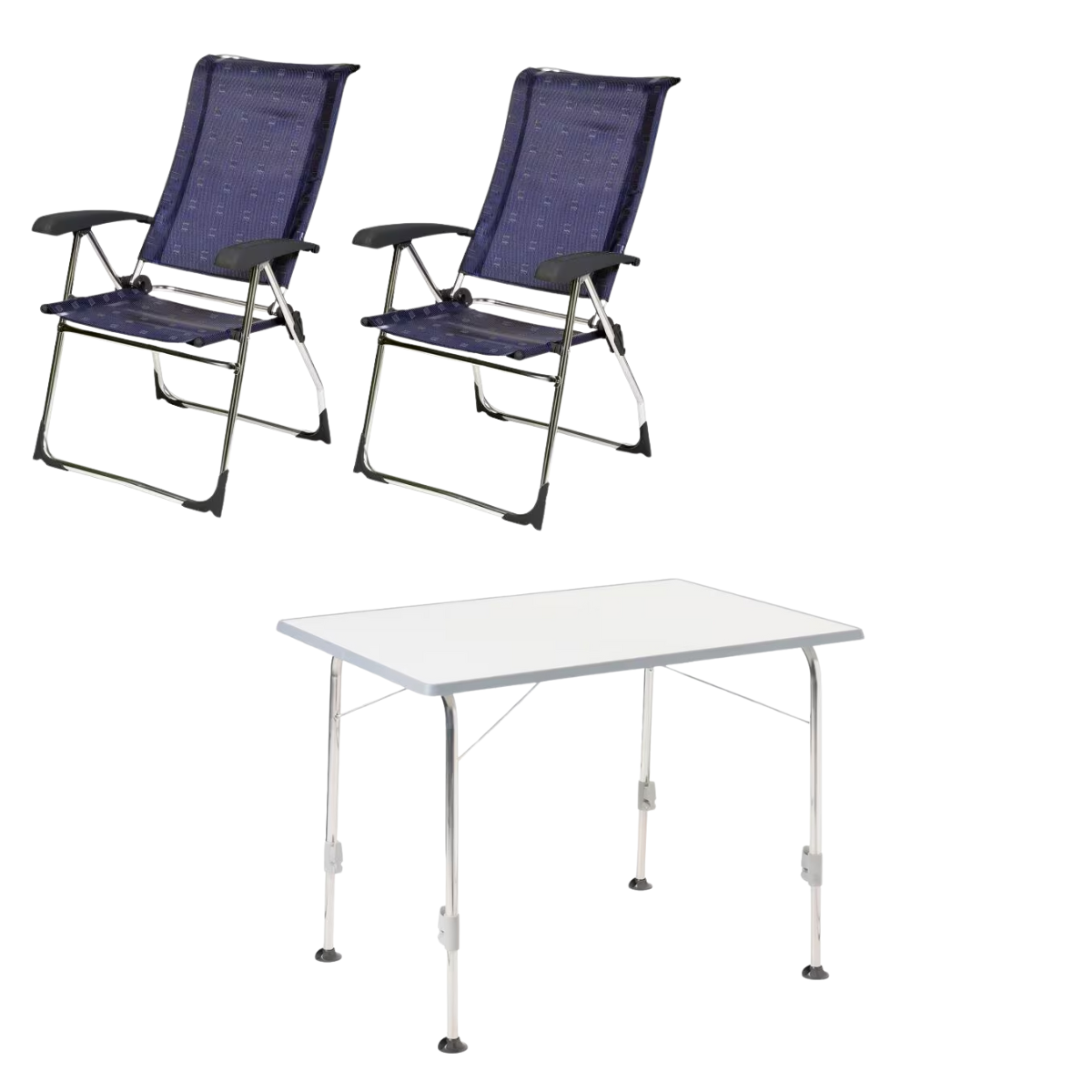 DUKDALF Stuhl Aspen blau 2er-Set & Tisch STABILIC II 100x68 cm hellgrau DUKDALF Stuhl Aspen blau 2er-Set - Tisch STABILIC II 100x68 cm hellgrau - 42-01-4611-0 40-24-1006.8