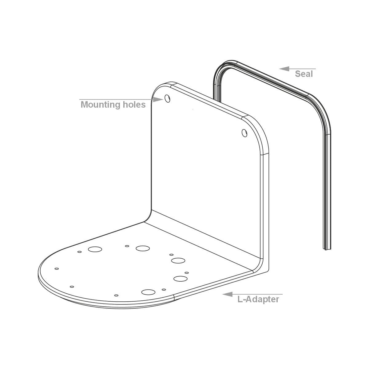 LooSeal L-Adapter S (Thetford C220/C260 ohne Spülkasten) für LooSeal ELITE LooSeal L-Adapter S -Thetford C220-C260 ohne Spuelkasten- fuer LooSeal ELITE - ZH209