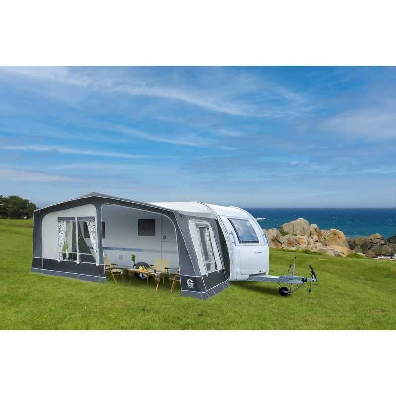 REIMO TENT Wohnwagenvorzelt PALERMO Gr.10 Alu-Gestaenge Umlaufmass 850-875 cm Tiefe 300 cm - 9363842