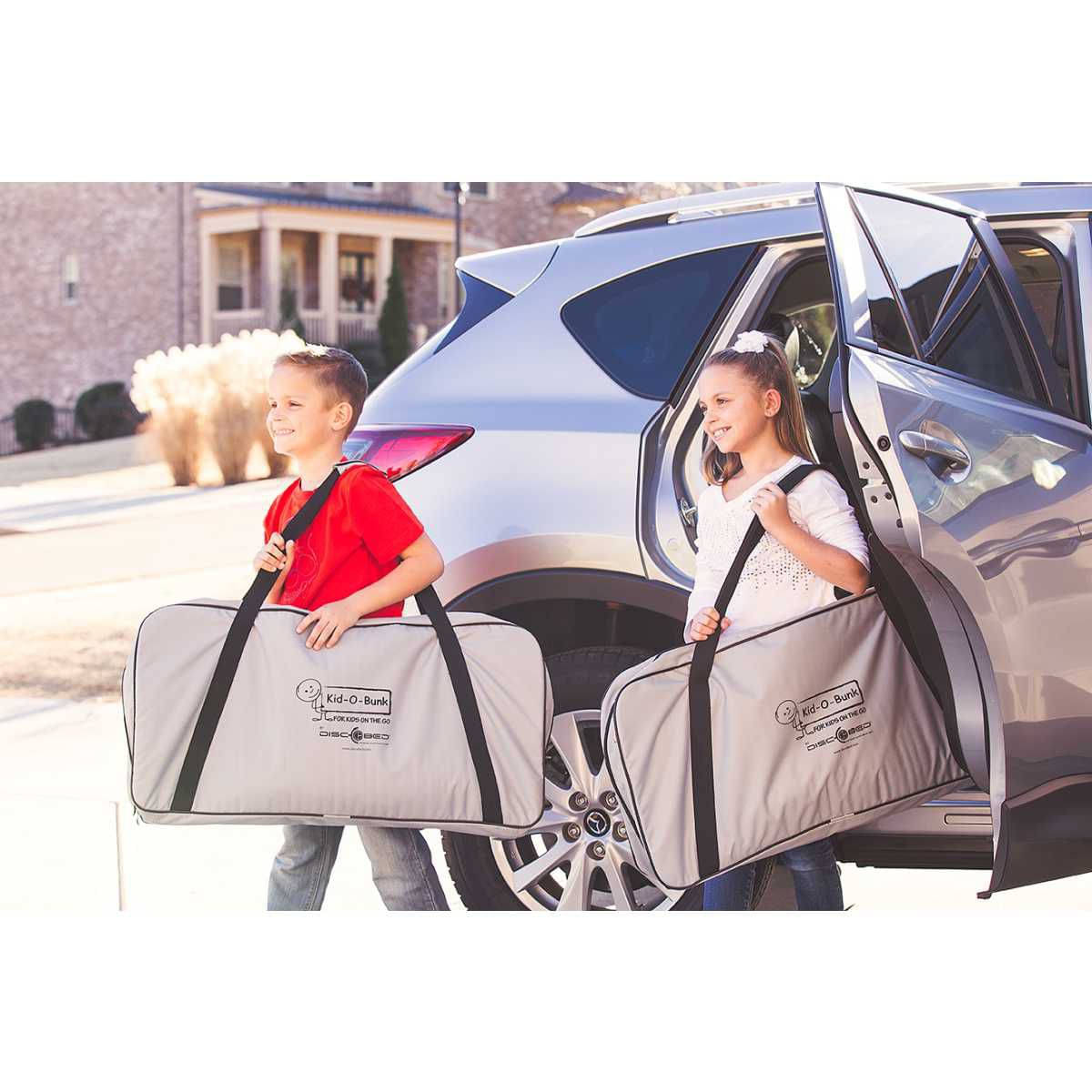 Disc-O-Bed KID-O-BUNK - Kinder Etagenbett rot mit Seitentaschen - 30405BO