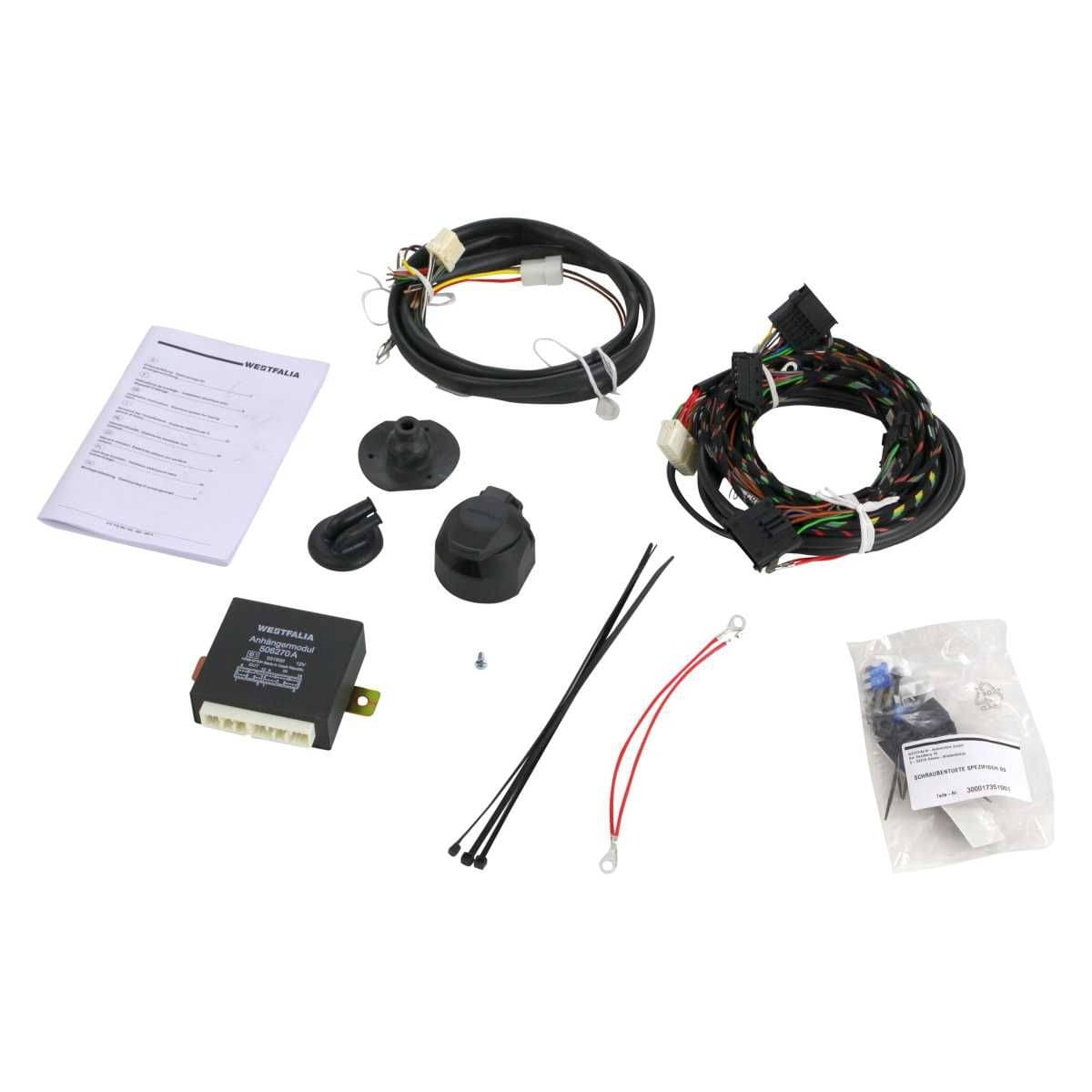 Westfalia Starre Anhaengerkupplung fuer Mercedes Vito - Viano - V-Klasse -BJ 02-2004-08-2014- - im Set mit 13-pol. fahrzeugspezifischem Elektrosatz - 313240900113