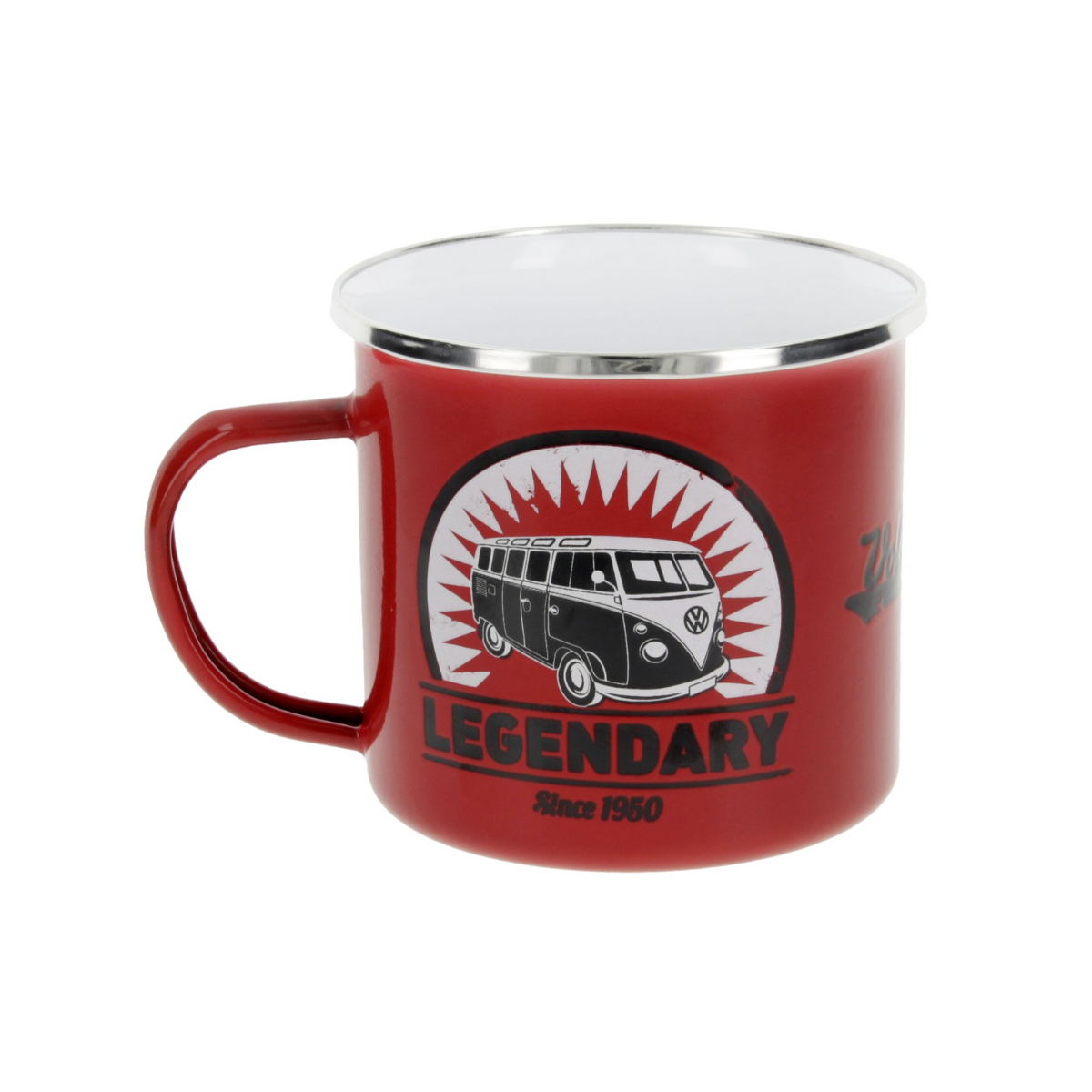 VW Collection VW T1 Bulli Bus Emaille Tasse rot 500 ml - BUTA15