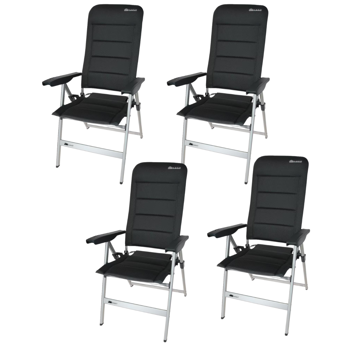 DUKDALF Stuhl Brillante 3D Mesh anthrazit 4er-Set - 41-14-8800.4