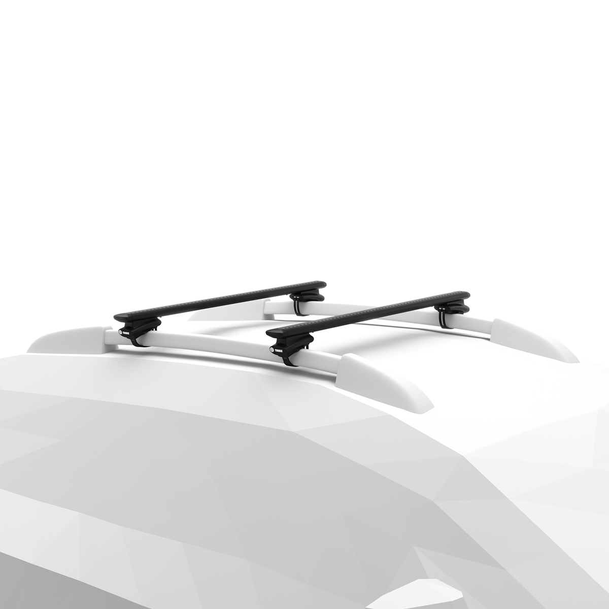 Kompletter Thule Dachtraeger mit WingBar Evo Black Aluschienenprofilen