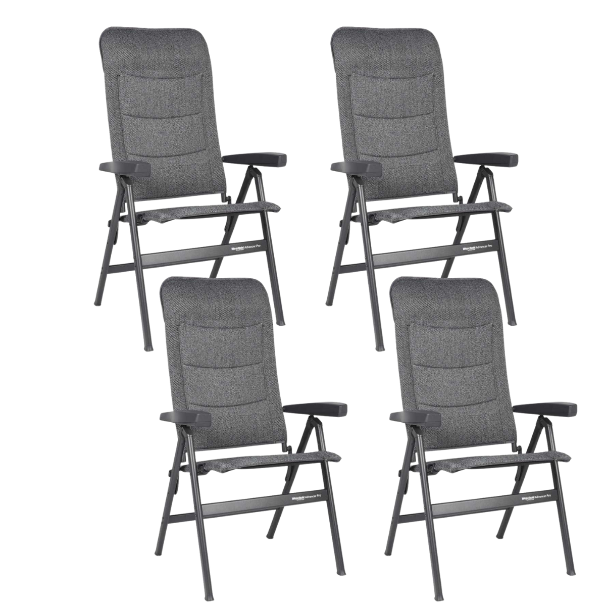 WESTFIELD Campingstuhl Advancer Pro grey melange 4er-Set - 201-1884 GM