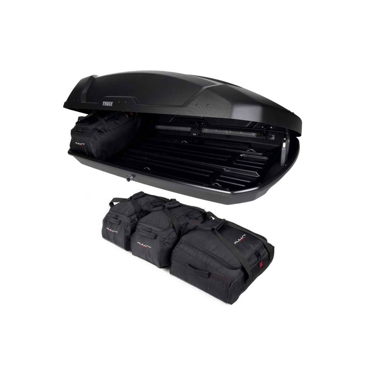 KJUST Dachboxen Taschen Set fuer Dachbox THULE FORCE XT L 4er-Set - 13151