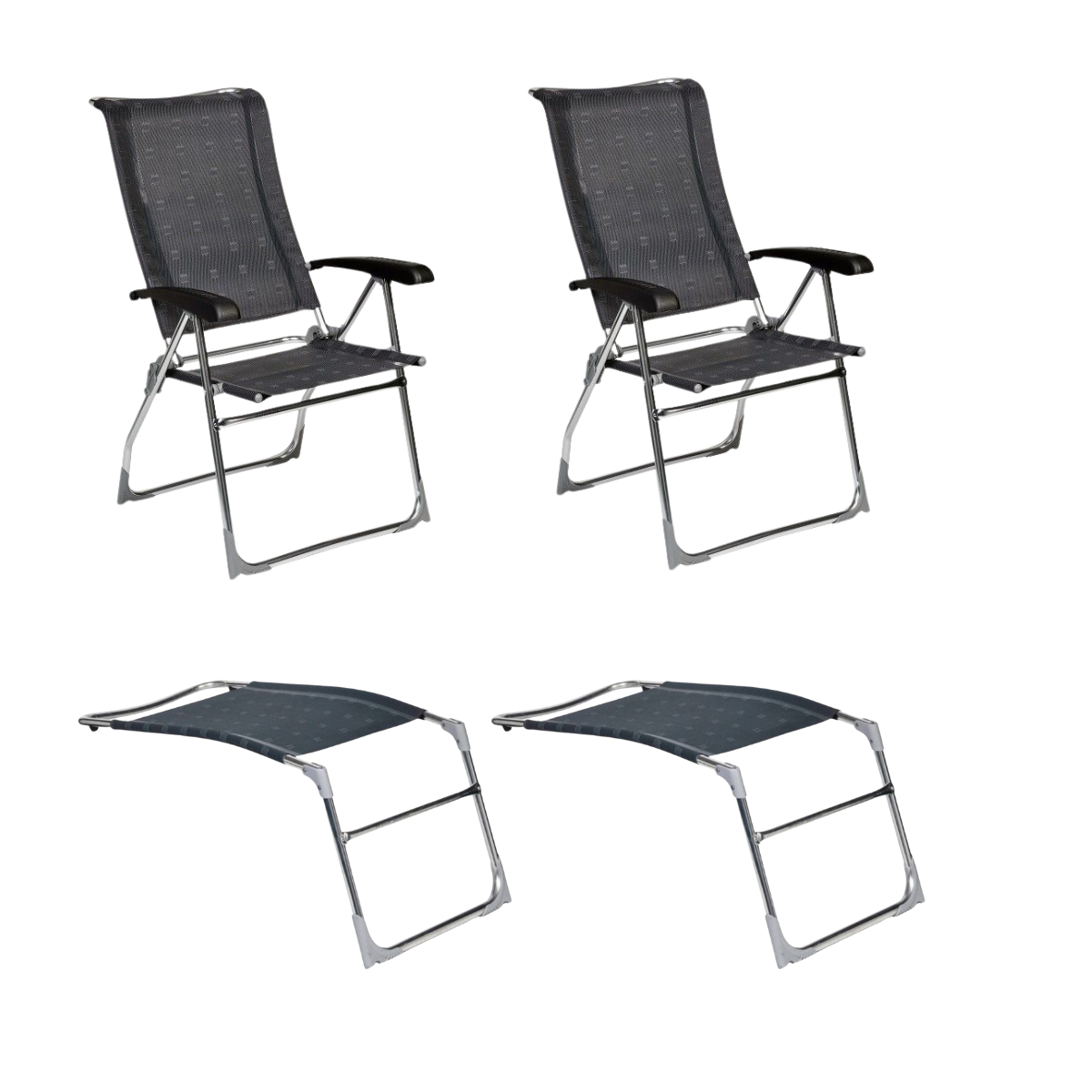 DUKDALF Stuhl Aspen anthrazit - Beinauflagen 2er-Set - 42-01-0677-4 42-08-0677.4