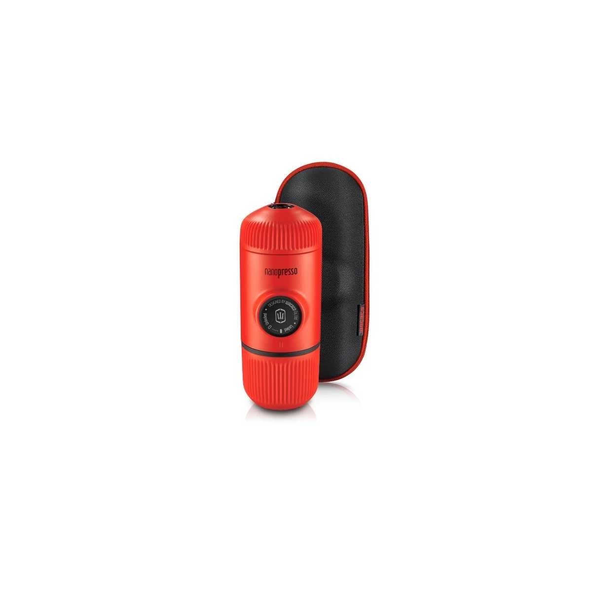 WACACO Hand-Kaffeemaschine Nanopresso lava red inkl. Schutzhuelle - 1077