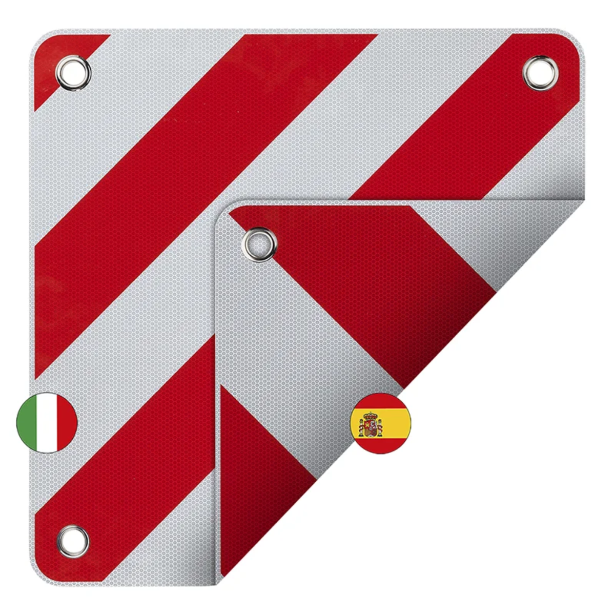 Flexible Warntafel Aluminium 50x50 cm Ausfuehrung Italien Spanien Portugal 3in1 - 361234V01