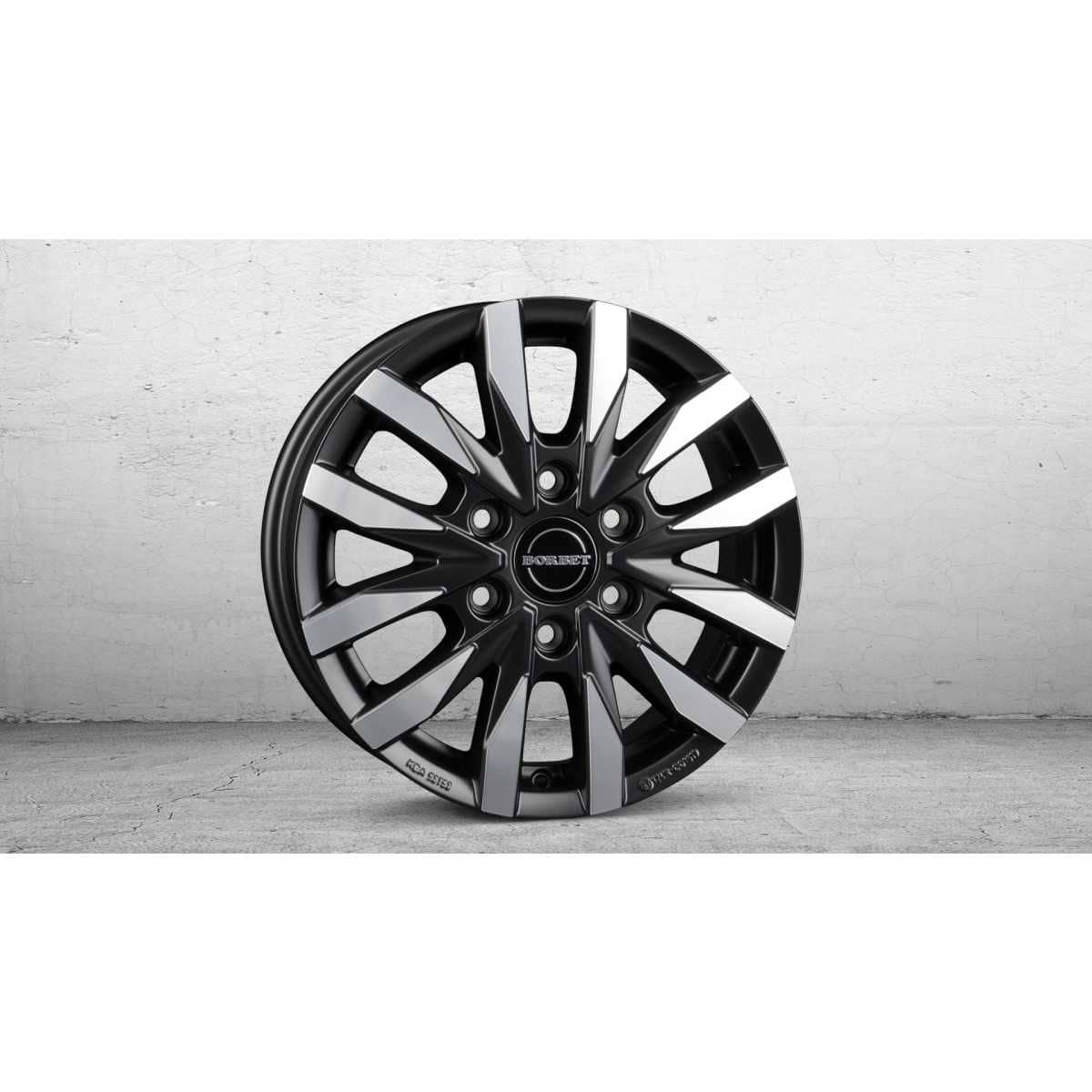 BORBET Alufelge CW6 black polished matt 16 Zoll fuer MB Sprinter 4x4 - VW Crafter 4x4 4er-Set - CW6 65654130684-1BPM-T