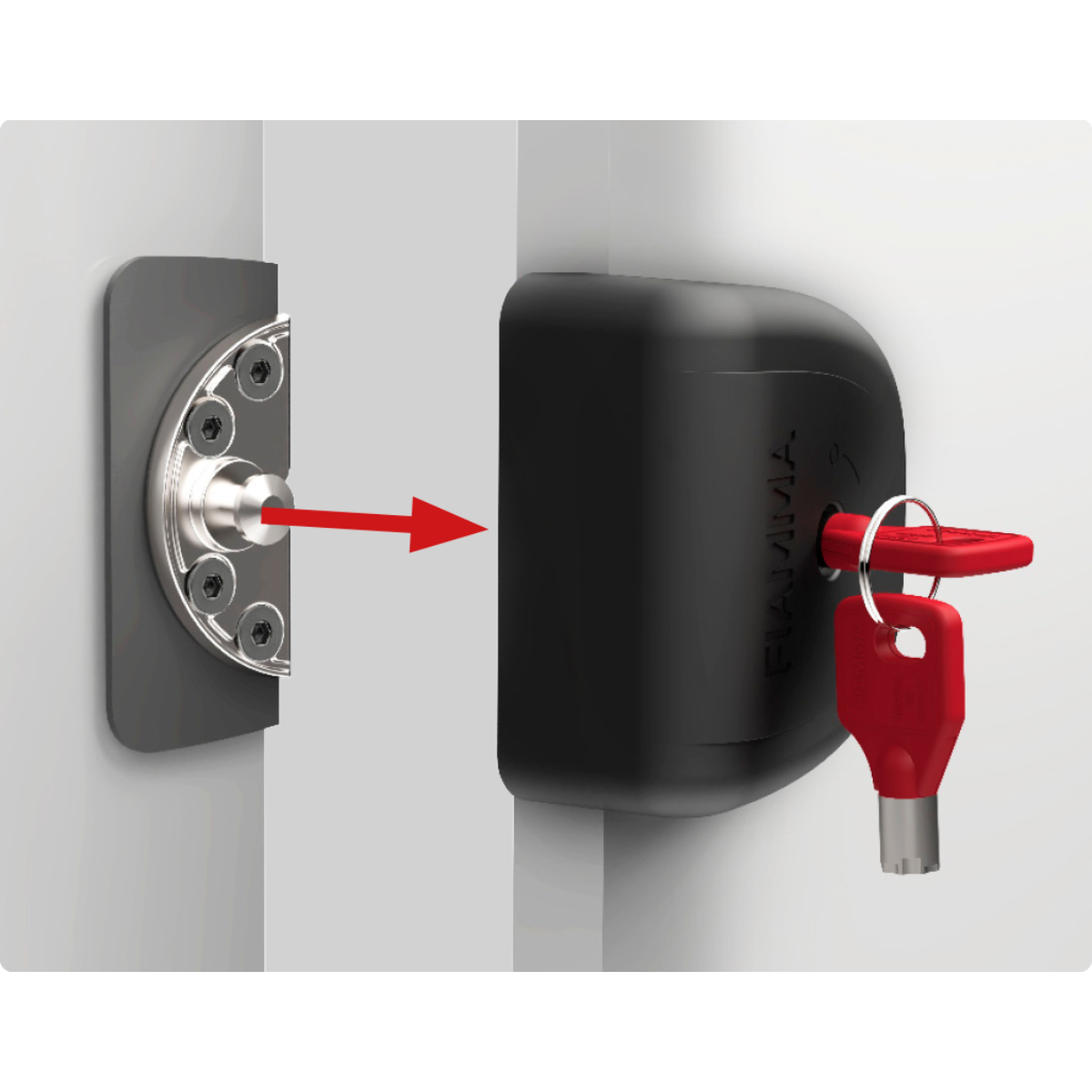 FIAMMA Safe Door Van Sicherheitsschloss- schwarz- 2er-Set gleichschliessend - 09053-02-