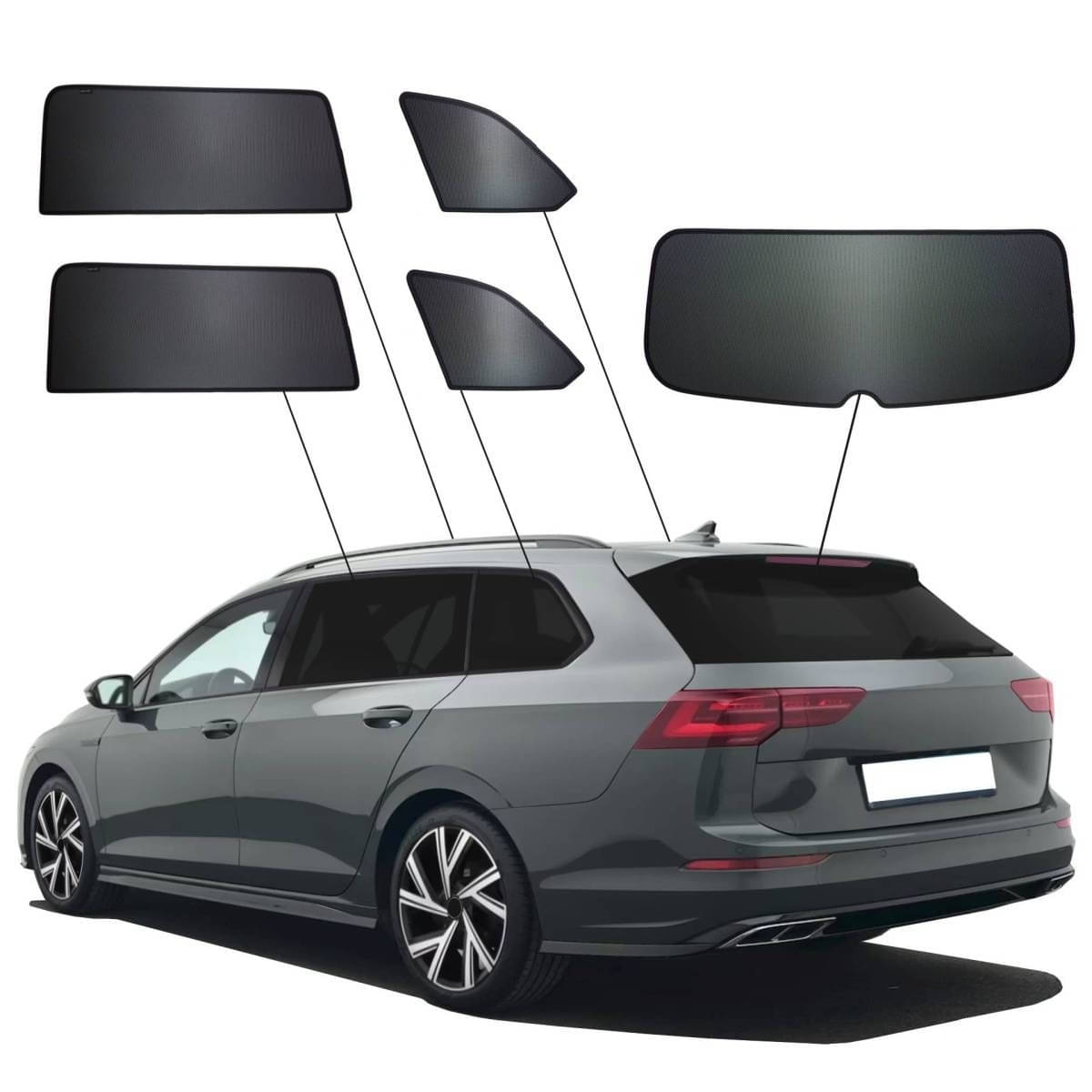 WINDESA SunClip Sonnenschutz - Sichtschutz VW Golf 8 Variant ab Bj. 2019 Set ABC - sun-10338abc