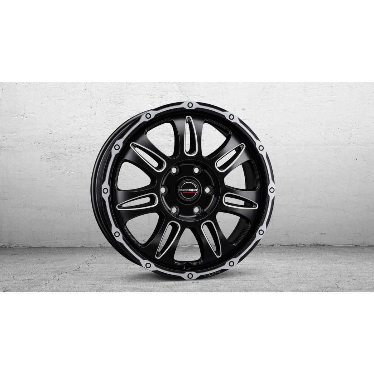 BORBET Alufelge CW8 black rim window polished matt 18 Zoll fuer MB Sprinter - VW Crafter 4er-Set - CW8 80848130684-1BRWPM