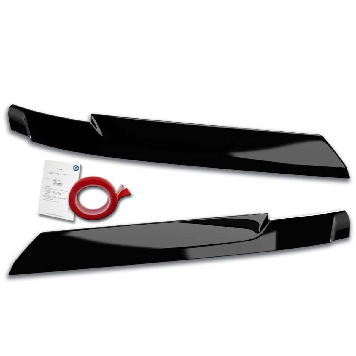 RDX Racedesign Scheinwerferblenden fuer VW Crafter - MAN TGE -2017-heute- Boeser Blick SCHWARZ GLAeNZEND - RDSB177-GZD