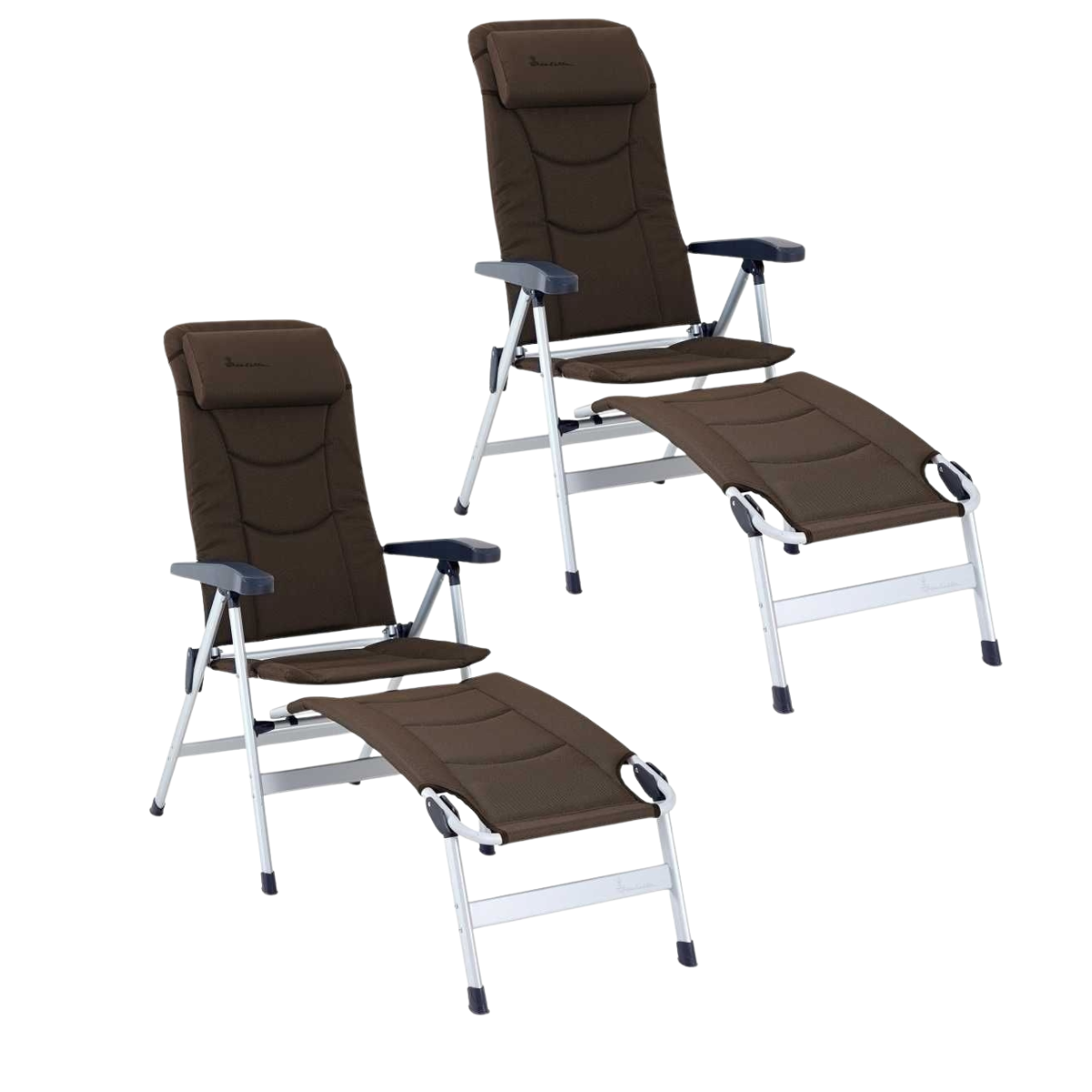 ISABELLA Campingstuhl Thor braun mit Beinauflagen 2er-Set ISABELLA Campingstuhl Thor braun mit Beinauflagen 2er-Set - 700006289 700006290