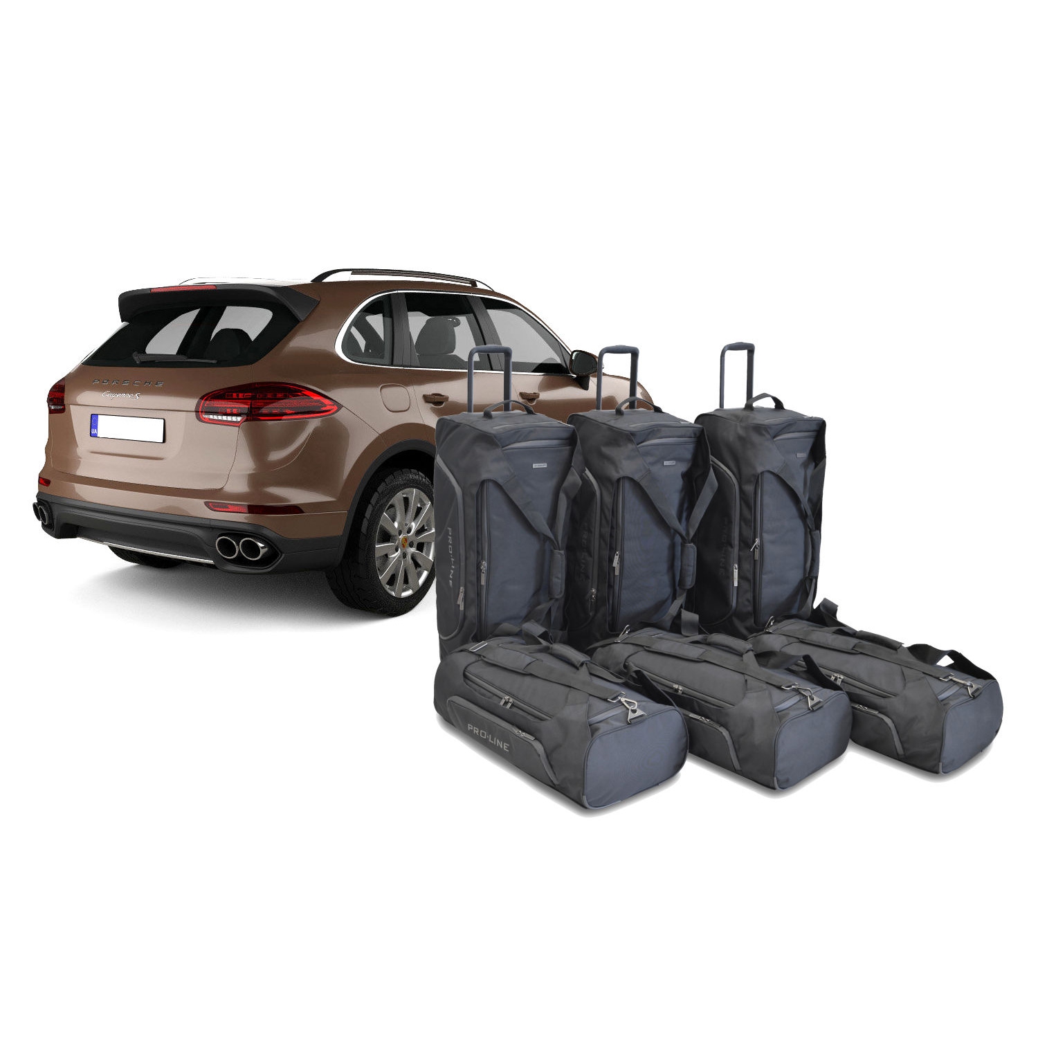 Car Bags Pro-Line P20201SP Porsche Cayenne -92A- Bj- 10-17 Reisetaschen Set- Auf Ihr Auto massgeschneidert- Das Original