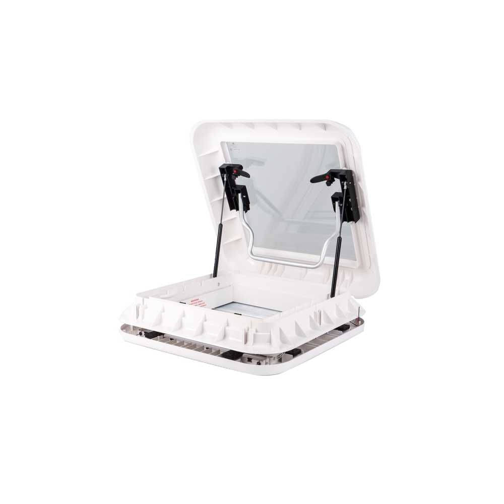 CARBEST Dachhaube 450 x 400 mm mit Zwangsbelueftung mit LED Dachstaerke 25-60 mm Grau getoent - 318770