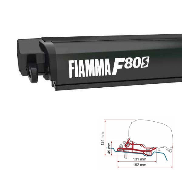 Markise FIAMMA F80 S 320 Royal grey Gehäuse deep black inkl. Adapterkit Ford Transit H3 L3 ab 2014 Markise FIAMMA F80 S 320 Royal grey Gehaeuse deep black inkl. Adapter Ford Transit H3 L3 ab 2014