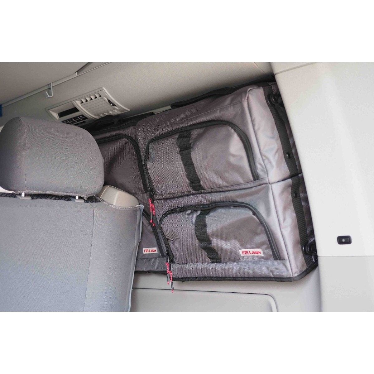 Fenstertaschen-Set FELLEISEN 2x BasicONE fuer VW California Beach T5-T6-T6.1- Fahrer- oder Beifahrerseite- Felleisengrau- ohne Thermomatte TST 2300 16