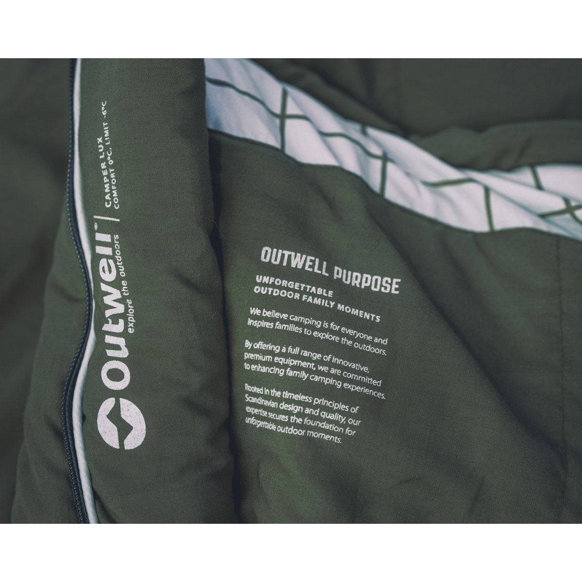 Outwell Camper Lux XL Green Deckenschlafsack- Zipper links- 235x105 cm - 230503