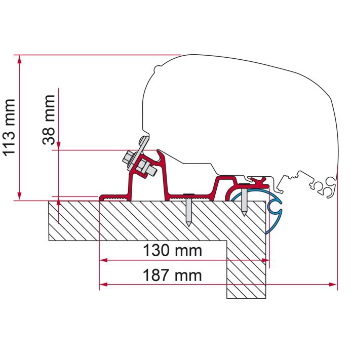 FIAMMA Adapter Caravan Standard 340 cm fuer Markise F80 98655Z179 - 98655Z179