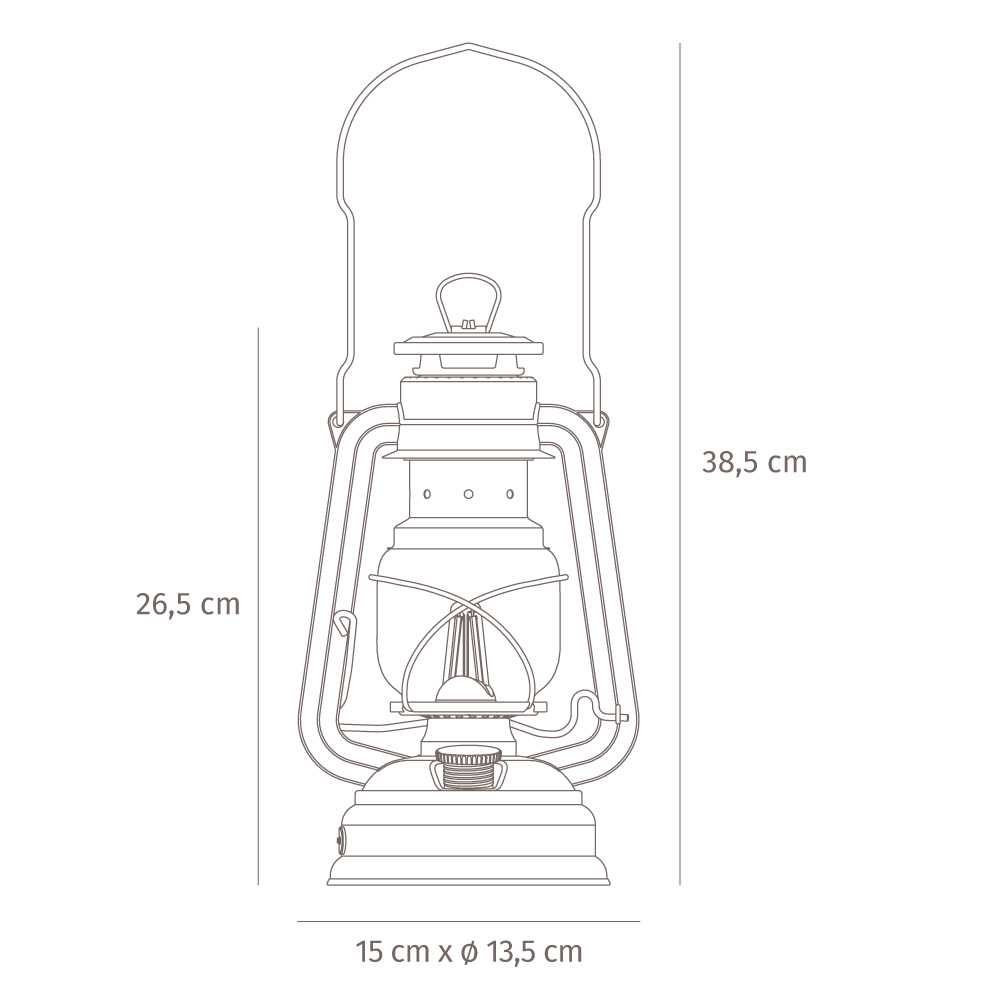 FEUERHAND LED Laterne Baby Special 276 Zinc Plated 276-LED-ZINC