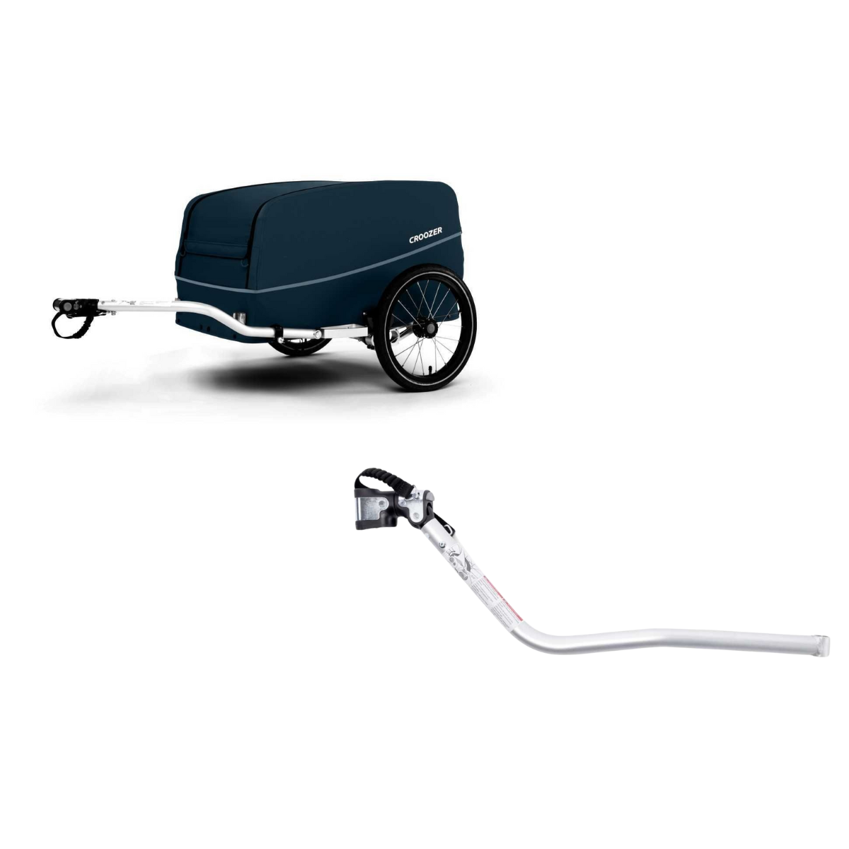 CROOZER Lastenfahrradanhänger Cargo Tuure Blueberry Blue für Fahrräder 16-20 Zoll