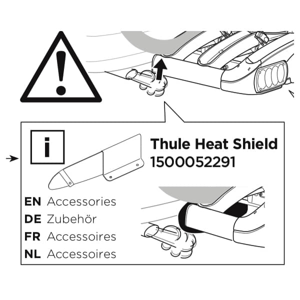 Thule Hitzeschild Heatshield für Thule 928 929 EuroClassic G6 2Stk Art. Teilenr. 1500052291 Teilenr. Thule Hitzeschild Heatshield fuer Thule 928 929 EuroClassic G6 2Stk Art. 1500052291