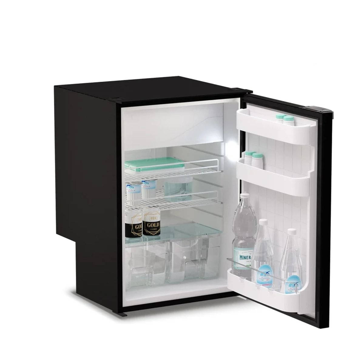 VITRIFRIGO Kompressor-Kuehlschrank C115i CHR 12-24 V 115 L mit Gefrierfach Schwarz