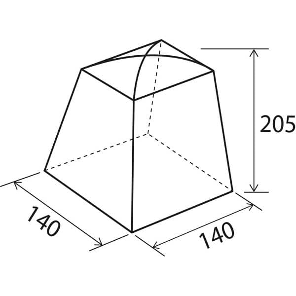 BRUNNER Mehrzweckzelt SANITY 0102025N 140x140 cm