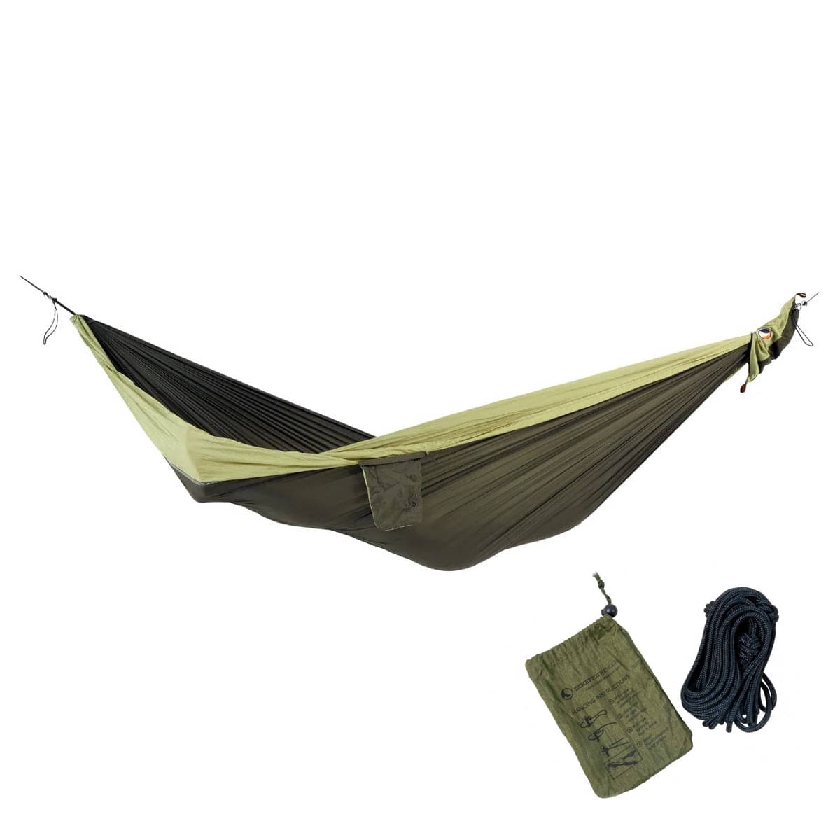 TICKET TO THE MOON Original Hammock Hängematte Army Green / Green Apple inkl. Nautical Ropes TICKET TO THE MOON Original Hammock Haengematte Army Green - Green Apple inkl. Nautical Ropes - TMO2475 TMROPE