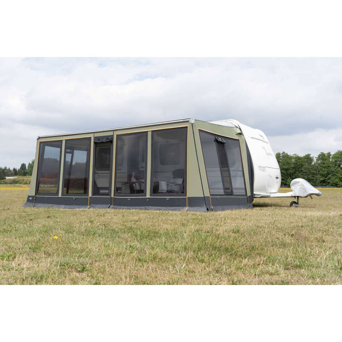 WIGO Markisenzelt ROLLI PLUS Modul Moos Gr. 12 Umlaufmass 1086 - 1120 cm Auszug 250 cm - 6608