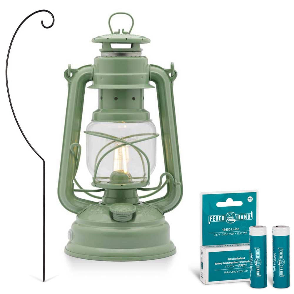 FEUERHAND LED Laterne Baby Special 476 Sage Green Starter-Set 4.0