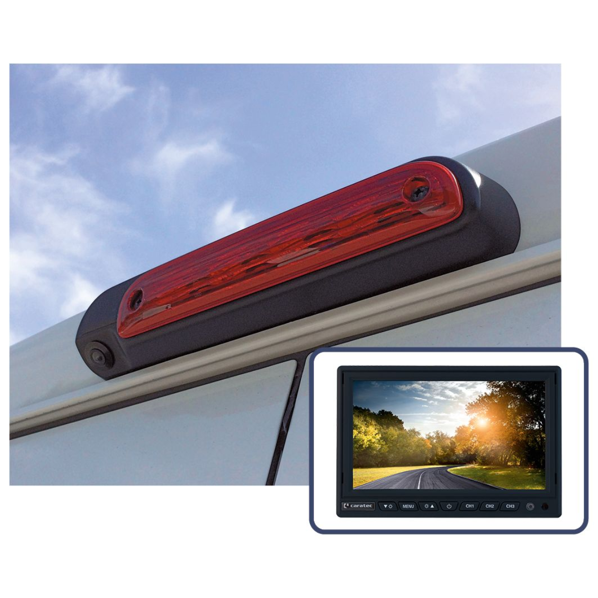 CARATEC Safety CSV7010B Rueckfahrvideo-Set mit 7 Zoll Monitor und Kamera Fiat Ducato ab Bj. 07-2014 - CSV7010B