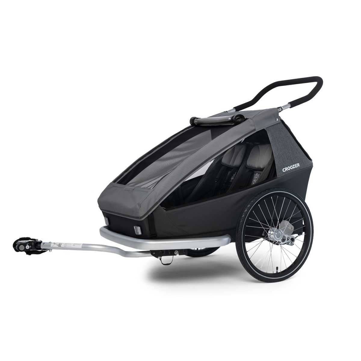 CROOZER Kinderfahrradanhaenger Kid Keeke 2 2in1-Set Mountain Grey - 121001623