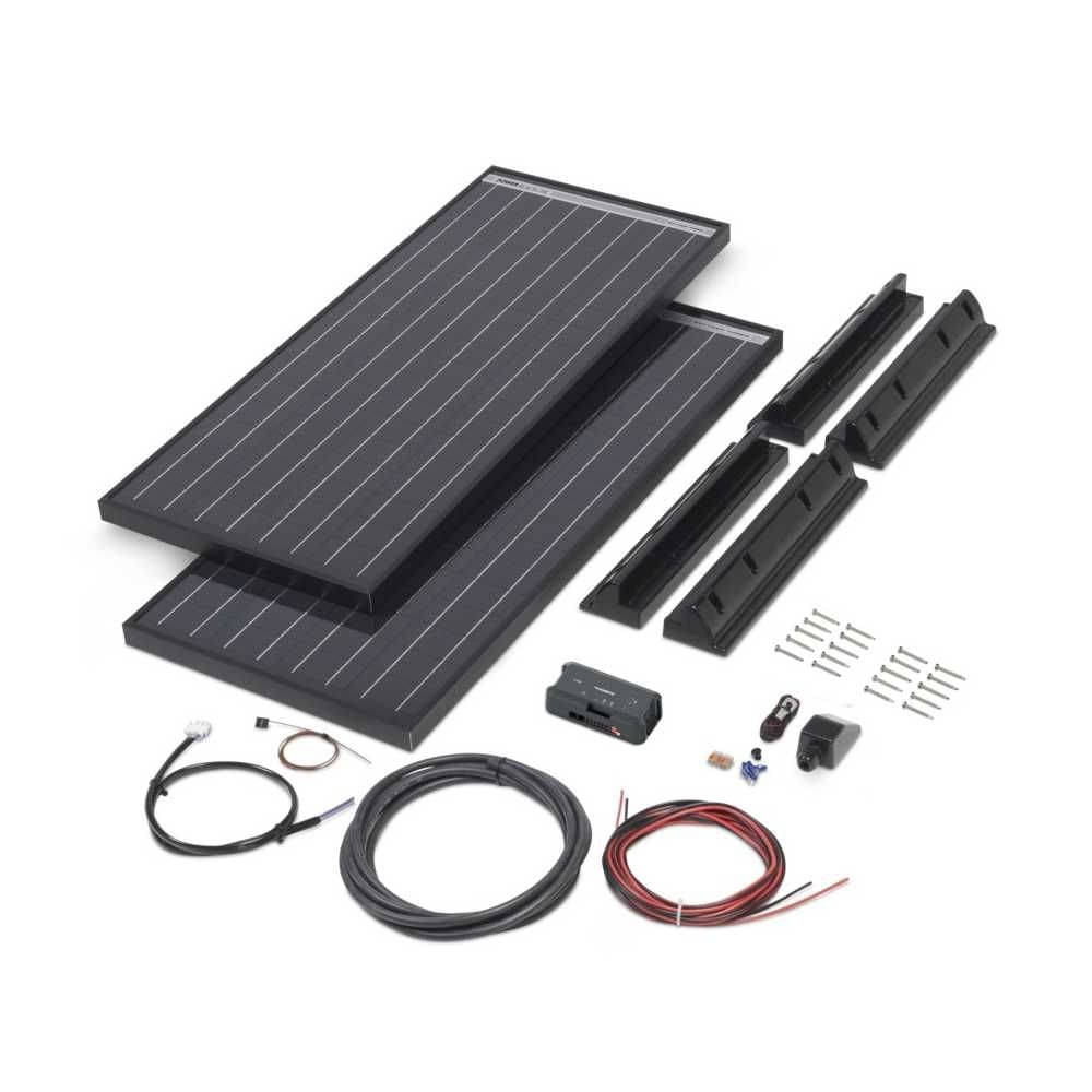 DOMETIC BÜTTNER Power Black Line Solar-Komplettanlage 2x100 Wp = 200 Wp DOMETIC BUeTTNER Power Black Line Solar-Komplettanlage 2x100 Wp = 200 Wp - 9620017457