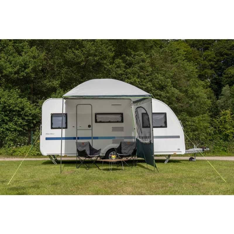 REIMO TENT Sonnenvordach PALM BEACH 2 - 260 x 240 cm - Grau-Lime - 900151