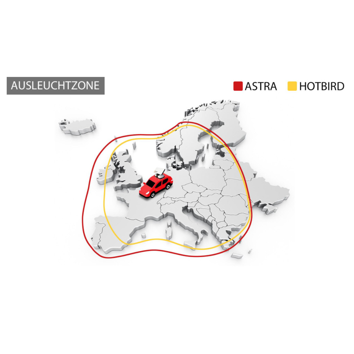 SELFSAT Sat-Antenne SNIPE 4 Single-LNB Weiss - 13563