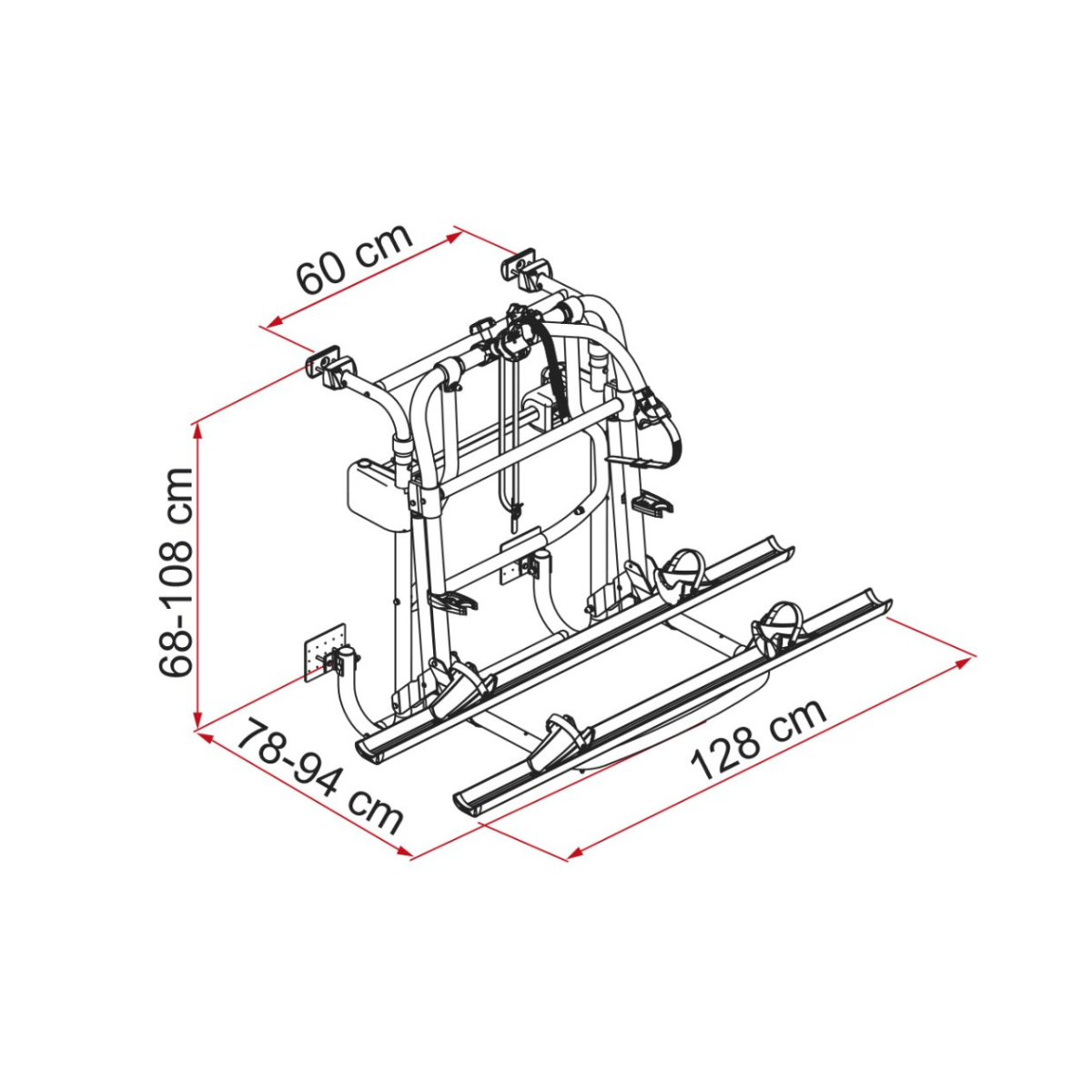 FIAMMA Carry Bike Motor Lift 77 Deep Black Fahrradtraeger fuer 2 Fahrraeder - 02096-30A