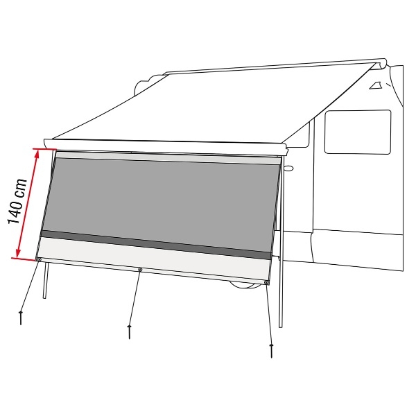 Vorderwand FIAMMA Blocker 400 cm